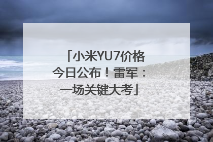 小米YU7价格今日公布！雷军：一场关键大考